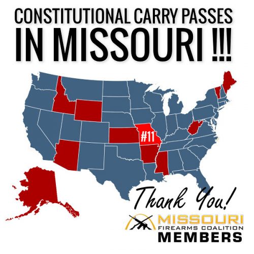 Missouri Passes Constitutional Carry -- You Did It!