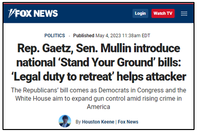 Update: See Who Has Co-Sponsored Stand-Your-Ground in Congress!
