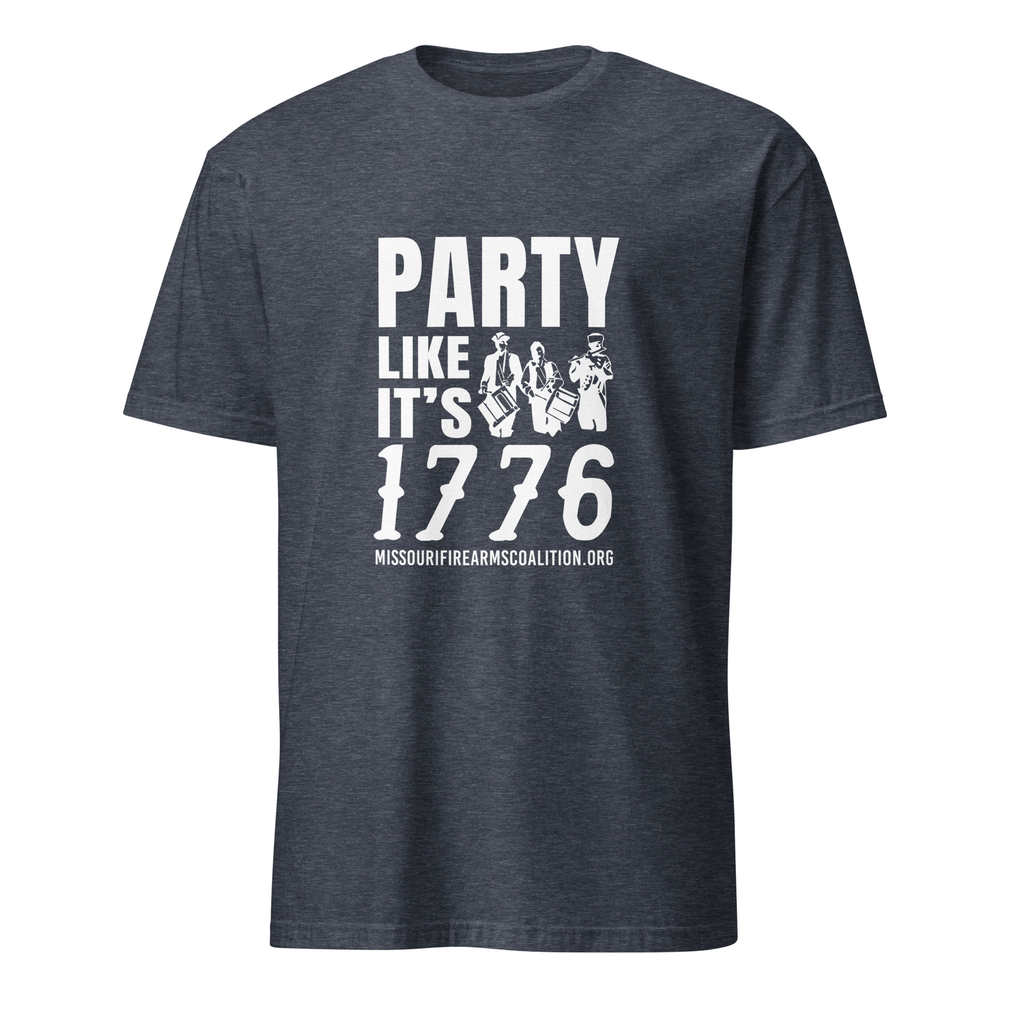 Supersoft - Short Sleeve - White Text - "Party Like It's 1776" - Image 3