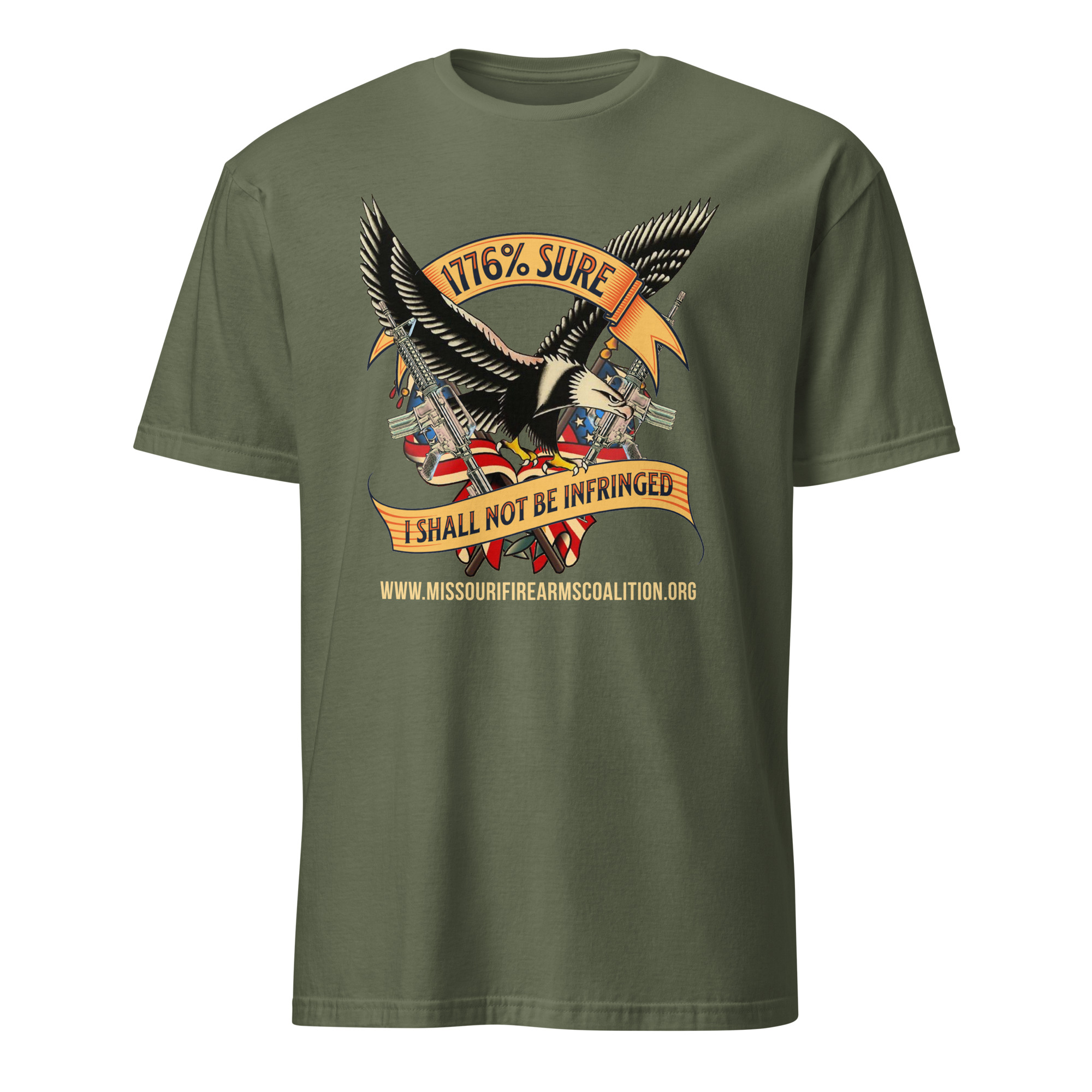 Supersoft – Short-Sleeve – Unisex – Gold Text -“I’m 1776% Sure” - Image 4