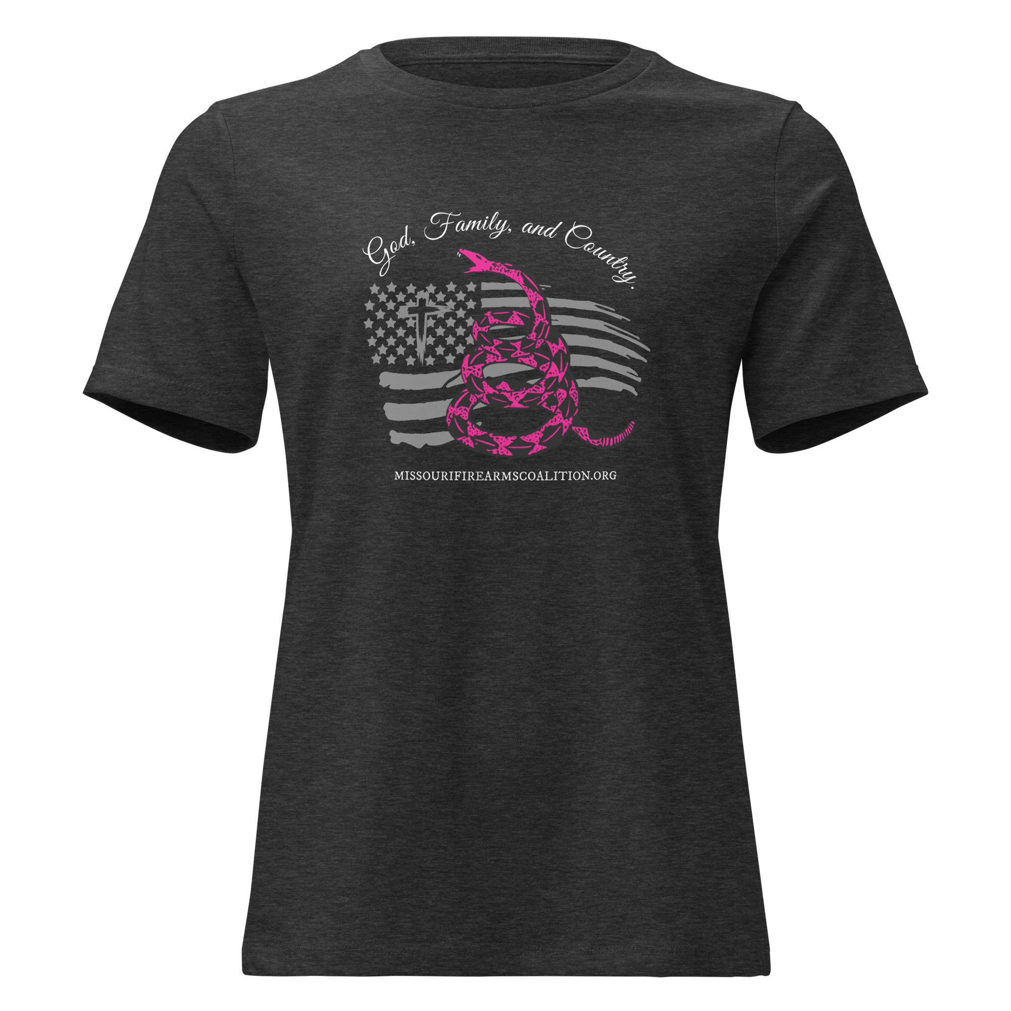 Supersoft - Short Sleeve - Women's - White Text - God, Family and Country - Image 4