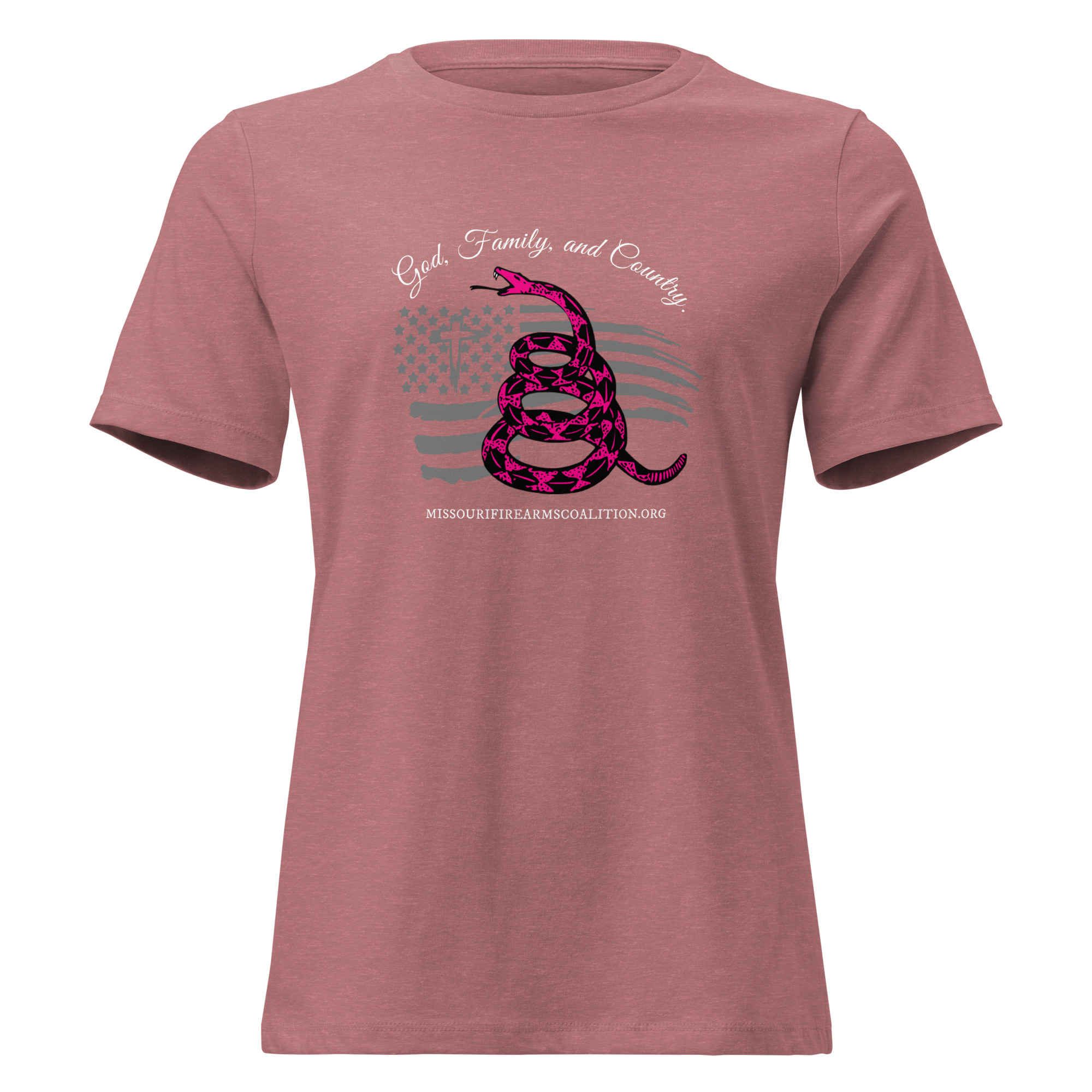 Supersoft - Short Sleeve - Women's - White Text - God, Family and Country