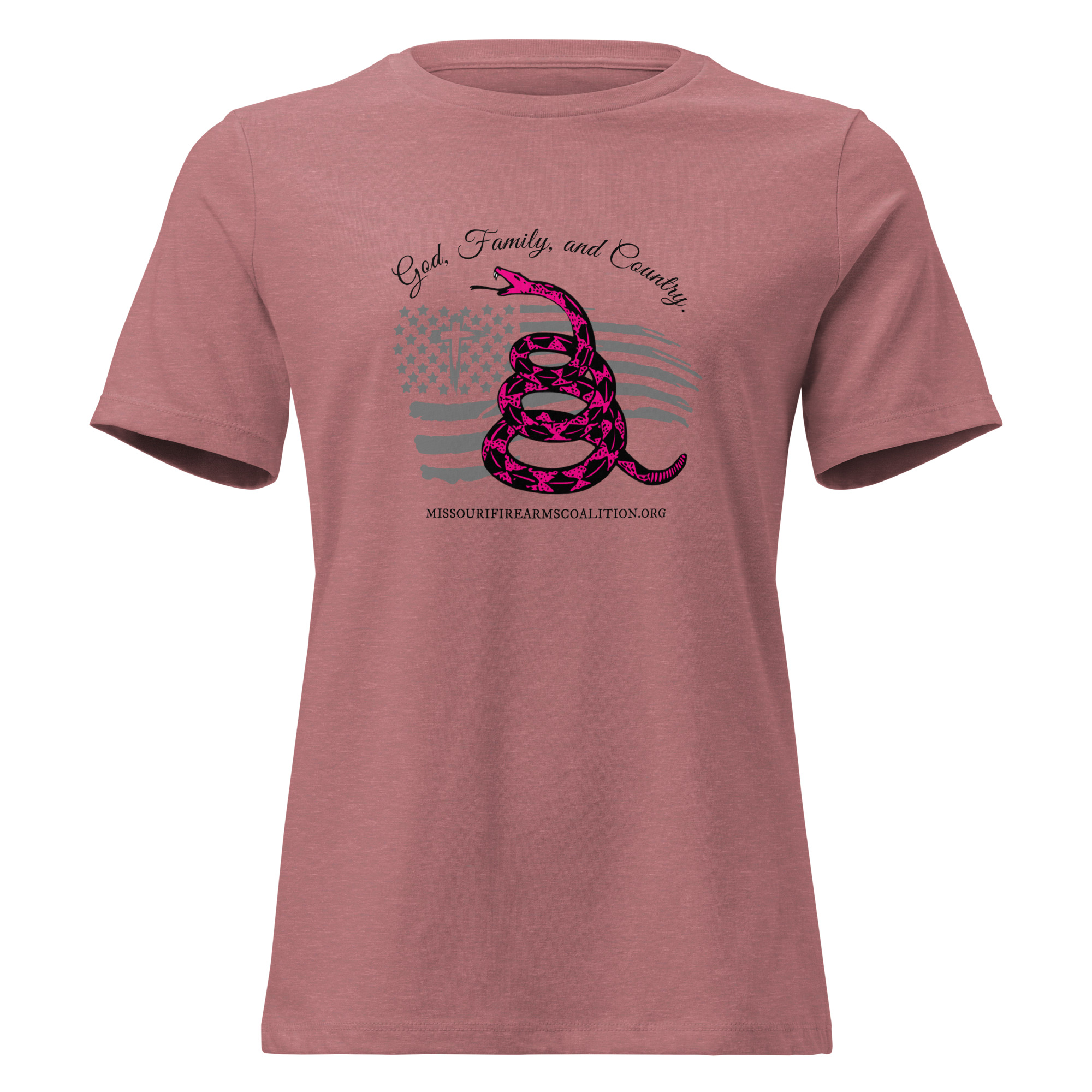 Supersoft – Short Sleeve – Women’s – Black Text – God, Family and Country - Image 3