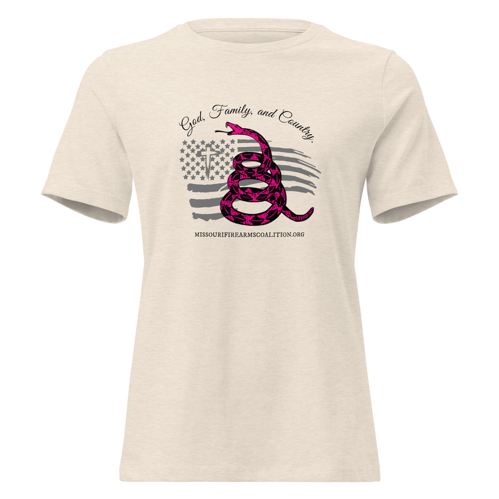 Supersoft – Short Sleeve – Women’s – Black Text – God, Family and Country - Image 7