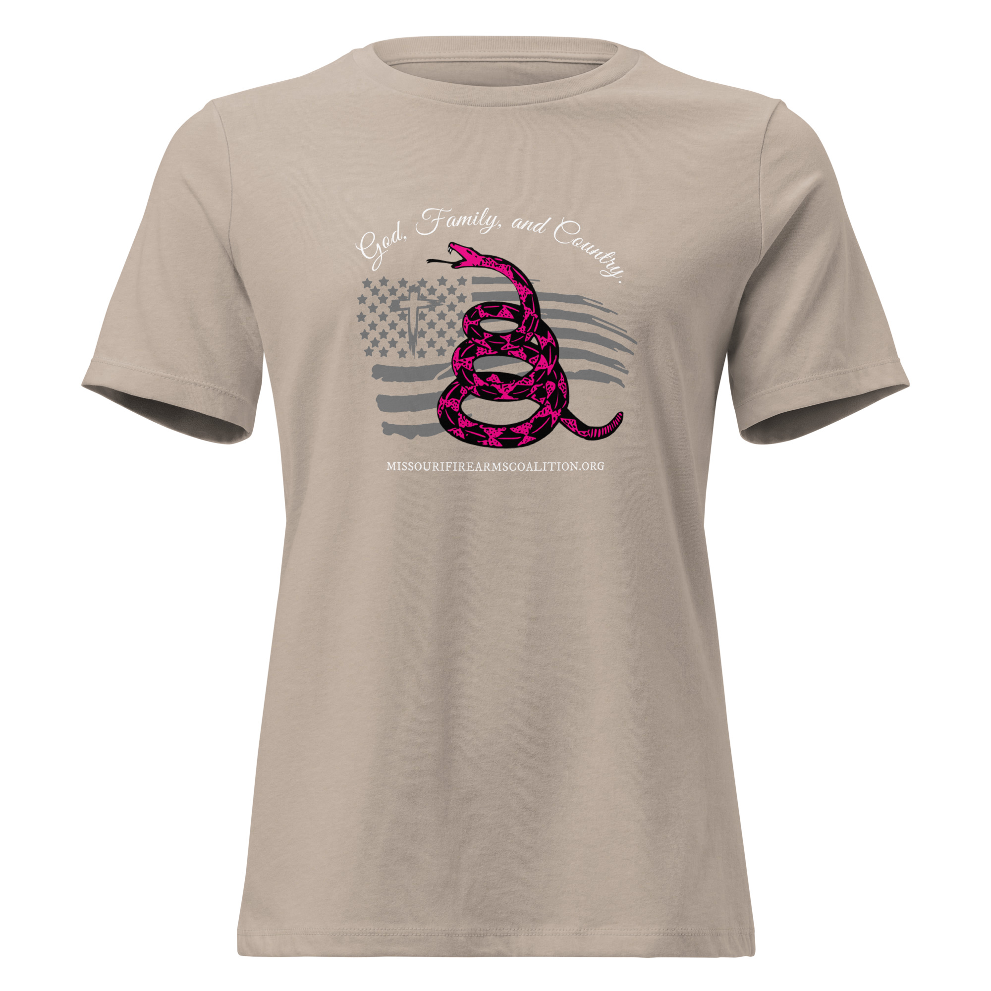 Supersoft - Short Sleeve - Women's - White Text - God, Family and Country - Image 5