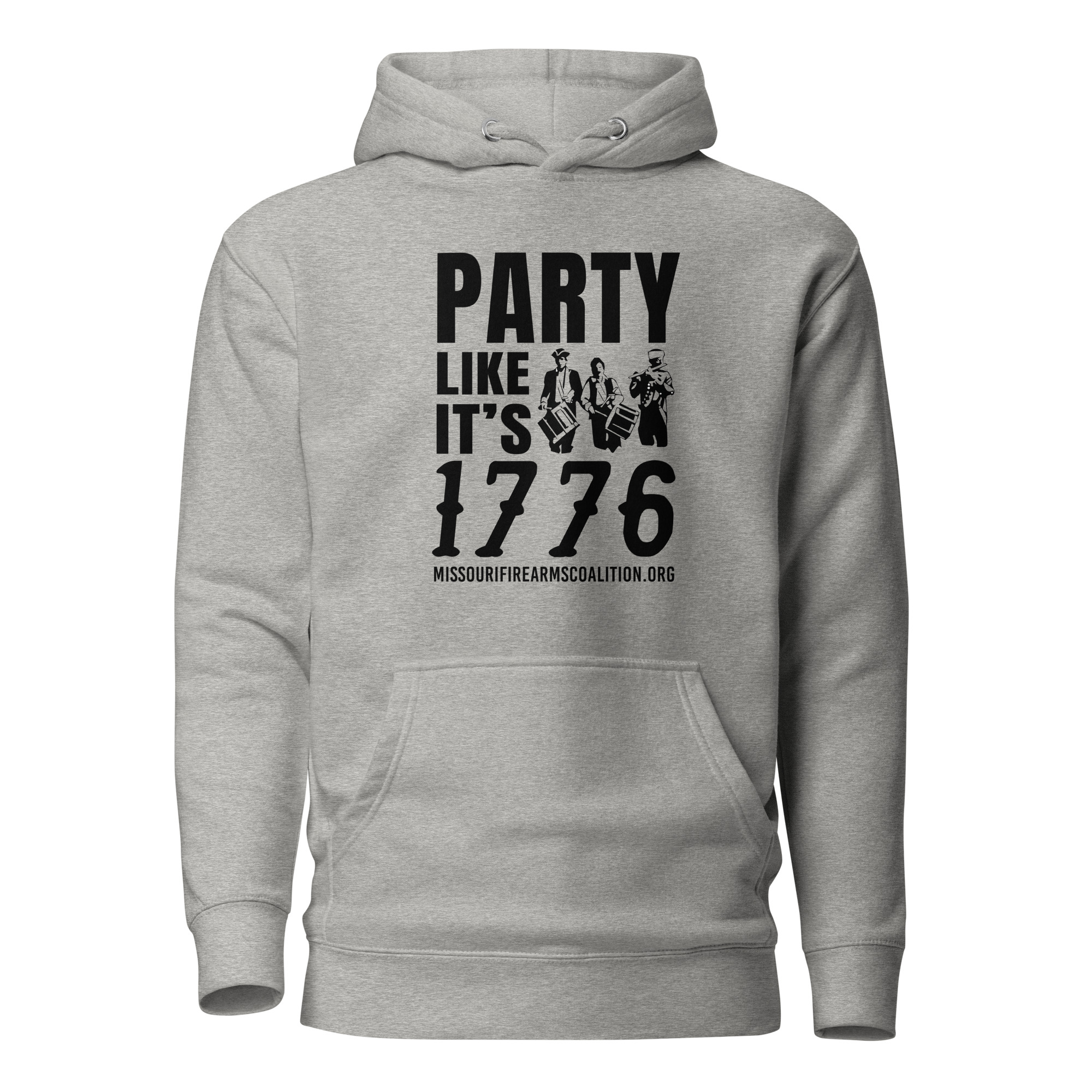 Soft – Party Like It’s 1776 – Black Text – Unisex – Hoodie - Image 4